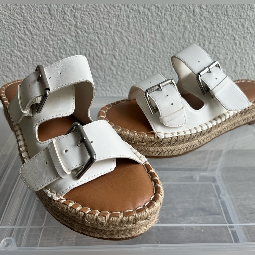 Express White Double Bucks Sandal- Unworn
